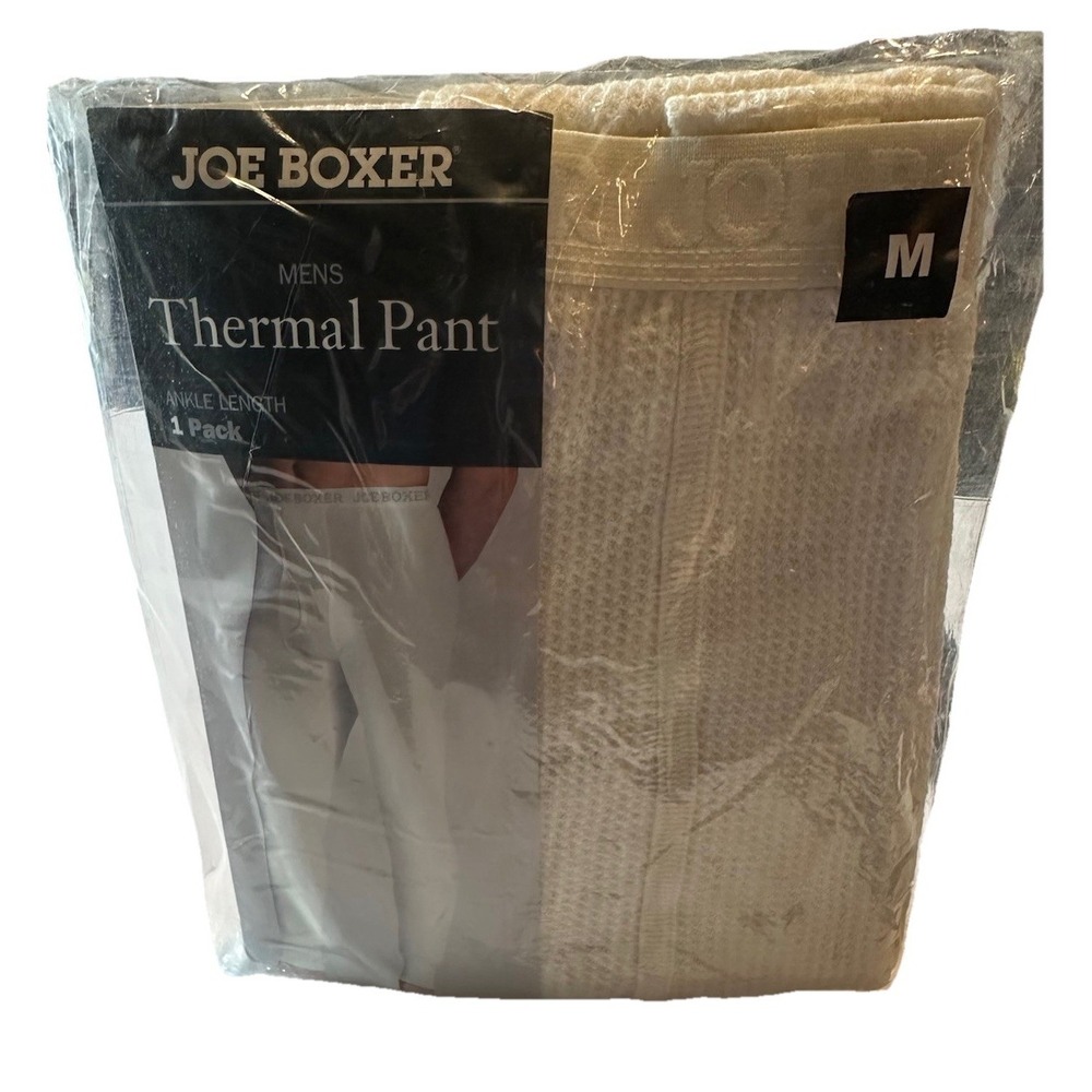 Joe Boxer Ankle Length Pants Thermal Long John Underwear Men's Size M White